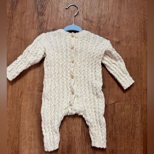 H&M Ivory Cable Knit Baby Bodysuit